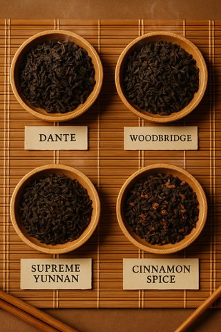 Exploring Pu-erh Tea: Dante, Woodbridge, Supreme Yunnan & Cinnamon Spice