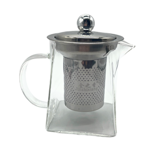 Glass Teapot with Strainer 12oz | Hemp & Tea Company - Charlotte, NC