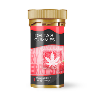 Delta 8 25mg Gummies Strawberry | Hemp & Tea Company - Charlotte, NC