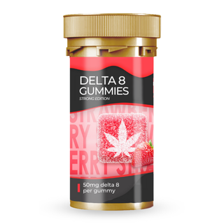 Delta 8 50mg Gummies Strawberry | Hemp & Tea Company - Charlotte, NC