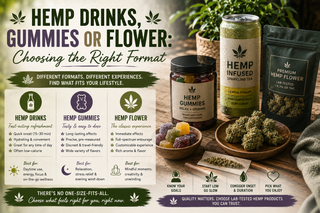 Hemp Drinks, Gummies or Flower: Choosing the Right Format