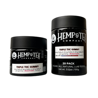 Triple THC Gummies Watermelon - D8/D9/D10