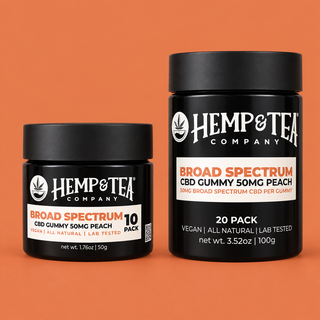 Broad Spectrum CBD Gummies 50mg Peach