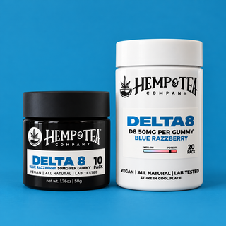 Delta 8 50mg Gummies Blue Razzberry