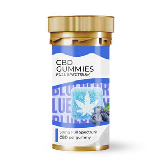 Full Spectrum CBD Gummy 50mg Blueberry | Hemp & Tea Company - Charlotte, NC