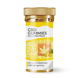 Full Spectrum CBD Gummy 50mg Pineapple | Hemp & Tea Company - Charlotte, NC