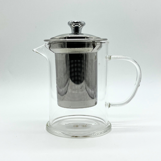 Modern Cylinder Pot (Glass and Stainless Steel) Teaware product image from Hemp & Tea Company