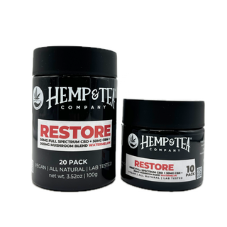 Restore Watermelon Gummies 50mg Full Spectrum CBD + 50mg CBN + 300mg Mushroom Blend