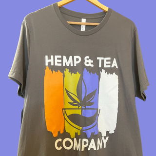 Hemp and Tea Co Stripe Logo T-Shirt | Hemp & Tea Company - Charlotte, NC