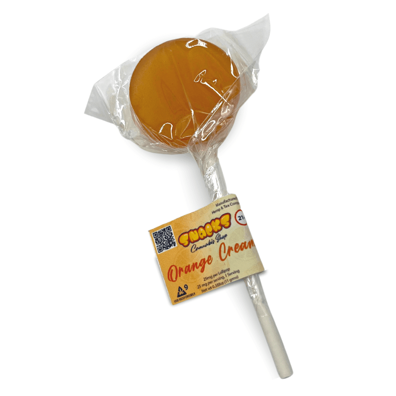 Delta 9 Thc Orange Cream Lollipop 25mg Edible